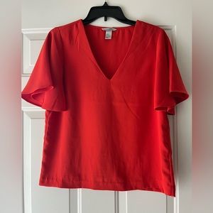 H&M Women’s Flutter-sleeve Top